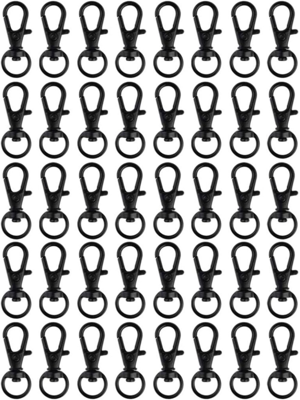 50 pcs Swivel Clasps Lanyard Snap Hook, Metal Swivel Lanyard Snap Hook Lobster C